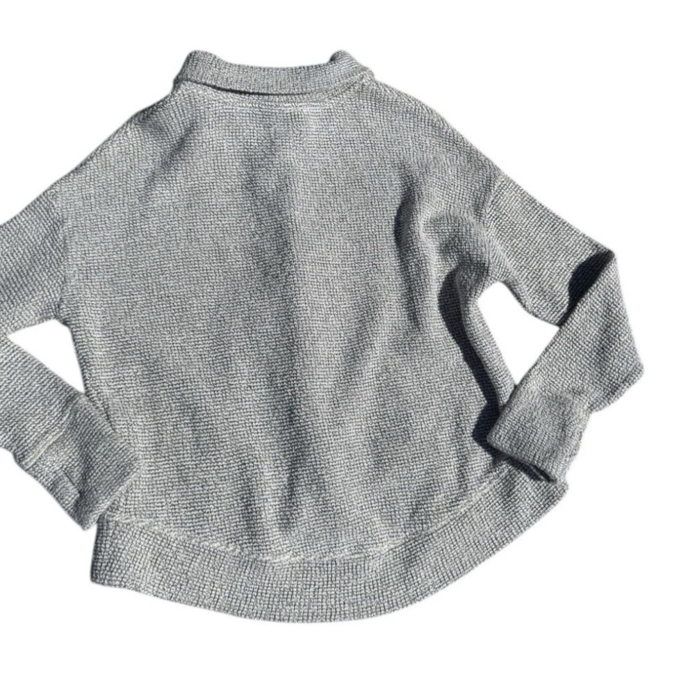 Sweaty Betty Restful Boucle Full Zip Sweater Jacket Size Medium Gray Textured - Picture 2 of 7
